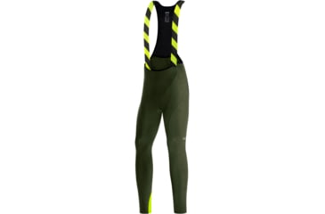 Image of GOREWEAR Mens C3 Thermo Cycling Bib Tights+ in Utility Green/Neon Yellow Medium Form fit 2CFCD47D, 100648-BH08-L