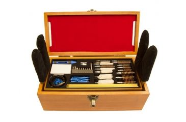 Image of DAC Technologies Gunmaster Wooden Cleaning Station w/ 50 piece Cleaning Kit, 38287