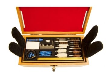 Image of DAC Technologies Gunmaster Wooden Cleaning Station w/ 50 piece Cleaning Kit, 38287