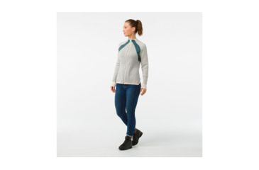 Image of Smartwool Dacono Ski Full Zip Sweater-Women's, Moonbeam Heather, Extra Small, SW000315A10-XS