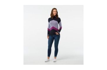 Image of Smartwool Dacono Ski Funnel Neck Sweater-Women's, Deep Navy Heather, Extra Large, SW000328108-XL