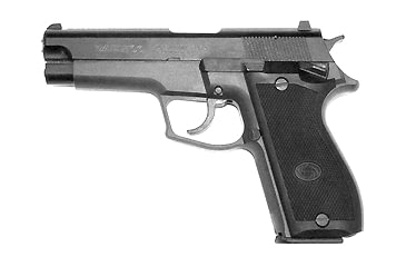 Image of Daewoo DP51 Pistol, 9mm Luger, 4.1in barrel, aluminum alloy frame, black plastic grip, recoil operated semi-automatic, white 3-dot, fixed front and rear, 13 round magazine, DWDP519MM4.11FRRMPG