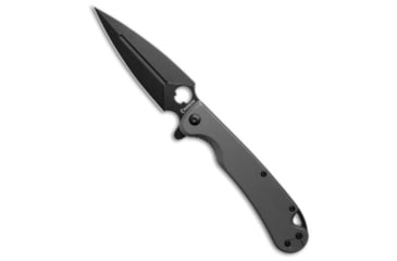 Image of Daggerr Knives Arrow Flipper Folding Knife, 4.00in, D2, Spear Point Blade, Stainless Steel, Gray Handle, SS, Gray/Black, 8.62 inch, BHQ-192331