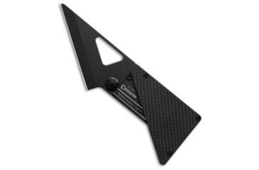Image of Daggerr Knives Card Folding Knife, 3.30in, 8Cr13MoV, Carbon Fiber, Titanium, Black Handle, Black/Black, 6.15 inch, BHQ-199722