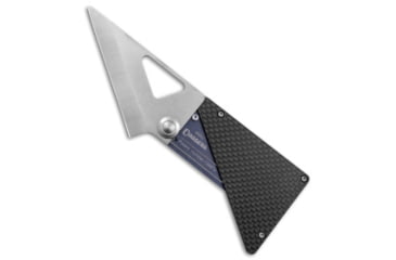 Image of Daggerr Knives Card Folding Knife, 3.30in, 8Cr13MoV, Carbon Fiber, Titanium, Black/Blue Handle, Black/Blue/Gray, 6.15 inch, BHQ-144318