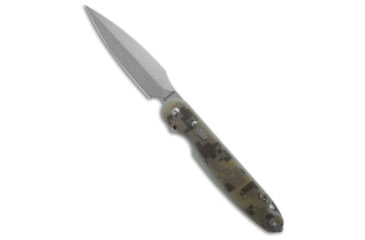 Image of Daggerr Knives Nestor Button Folding Knife, 4.75in, VG10, Spear Point Blade, G-10, Green Handle, Green/Gray, 10.75 inch, BHQ-195769