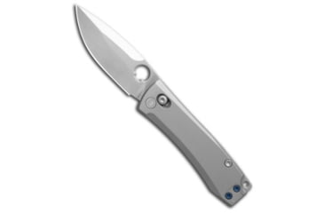 Image of Daggerr Knives Nightmare 63 MagnaCut Folding Knife, 2.55in, CPM MagnaCut, Drop Point Blade, Titanium, Gray Handle, Thumb Hole, Gray/Gray, 5.625 inch, BHQ-217300