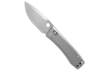 Image of Daggerr Knives Nightmare 77 MagnaCut Folding Knife, 3.125in, CPM MagnaCut, Drop Point Blade, Titanium, Gray Handle, Thumb Hole, Gray/Gray, 6.875 inch, BHQ-217313