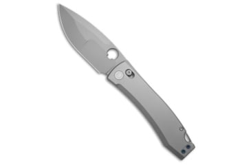 Image of Daggerr Knives Nightmare Folding Knife, 4.00in, Bohler M390 Stainless Steel, Drop Point Blade, Gray Handle, Gray/Gray, 9.00 inch, BHQ-208827