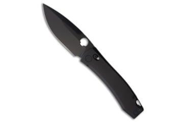 Image of Daggerr Knives Nightmare Folding Knife, 4.00in, CPM MagnaCut, Drop Point Blade, Titanium, Black Handle, Thumb Hole, Flat Grind, Black/Black, 9.00 inch, BHQ-216648