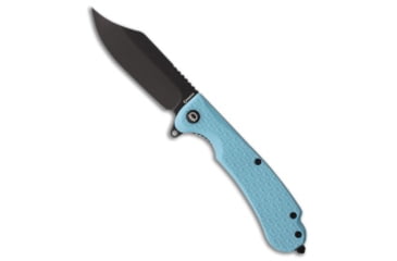 Image of Daggerr Knives Daggerr Knives Powie Liner Lock Knife Light Blue FRN 3.5" Black Stonewash, Blue, 8Cr14MoV, adult, BHQ-221099