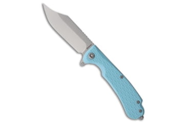 Image of Daggerr Knives Daggerr Knives Powie Liner Lock Knife Light Blue FRN 3.5" Stonewash, Blue, 8Cr14MoV, adult, BHQ-221100