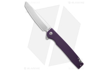 Image of Daggerr Knives Ronin 2.0 Flipper Folding Knife, 3.875in, D2, Tanto Blade, G-10, Purple Handle, Purple/Gray, 9.00 inch, BHQ-190310