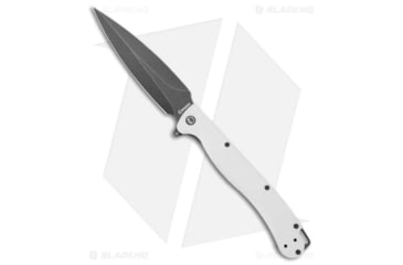 Image of Daggerr Knives Vendetta Folding Knife, 5.00in, VG10, Dagger Blade, G-10, White/Black Handle, White/Black/Black Gray, 10.90 inch, BHQ-177007