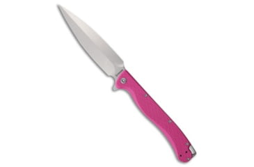 Image of Daggerr Knives Vendetta Folding Knife, 5.00in, 8Cr14MoV, Dagger Blade, Pink Handle, Pink/Gray, 11.00 inch, BHQ-216704