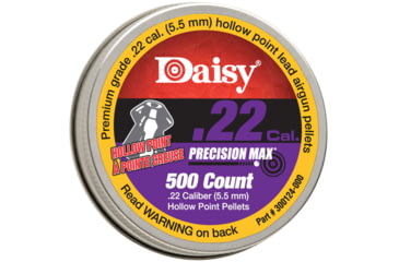 Image of Daisy .22 Cal. PrecisionMax Hollow Point Pellets, 500 Tin, 987785-463