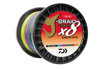 Image of Daiwa J-Braid 8X Braided Line w/Bulk Spool, 2500yds, 150lb, Multi-Color, JB8U150-2500MU