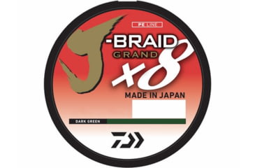 Image of Daiwa J-Braid x8 Grand Braid Line w/Filler Spool, 150yds, 10lb, Dark Green, JBGD8U10-150DG