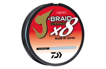 Image of Daiwa J-Braid x8 Grand Braid Line w/Filler Spool, 300yds, 15lb, Island Blue, JBGD8U15-300IB