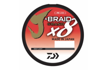 Image of Daiwa J-Braid x8 Grand Braid Line w/Filler Spool, 150yds, 8lb, Gray Light, JBGD8U8-150GL