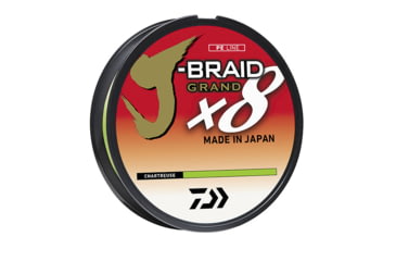 Image of Daiwa J-Braid x8 Grand Braid Line w/Bulk Spool, 3000yds, 10lb, Chartreuse, JBGD8U10-3000CH