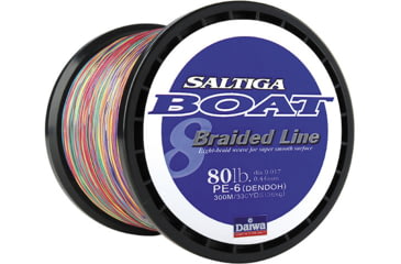 Image of Daiwa Saltiga Boat Braided Line w/Bulk Spool, 55lb, 1800m, Dendoh-Style, Multi-Color, SAB-B55LB