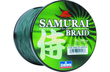 Image of Daiwa Samurai Braid Line w/Filler Spool, 55lb, 1500yd, Green, DSB-B55LBG