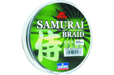 Image of Daiwa Samurai Braid Line w/Filler Spool, 55lb, 300yd, Green, DSB-B55LB300YG