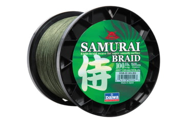 Image of Daiwa Samurai Braid Line w/Filler Spool, 14lb, 150yds, Green, DSB-B70LB150YG
