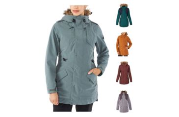 Image of Dakine Brentwood Jacket - Women's, Balsam, Deep Teal / Night Sky, Ginger, Rust Brown, Shark / Amethyst