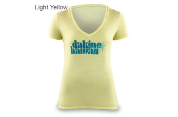 Image of Dakine Hawaii Palm SS T-Shirt - Women's-Light Yellow-X-Large
