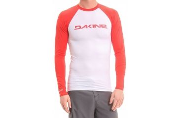 Image of Heavy Duty Long Sleeve Rashgaurd - Mens -Red-Medium