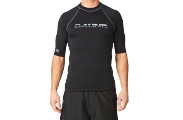 Image of Heavy Duty Short Sleeve Rashgaurd - Mens -Black-Large
