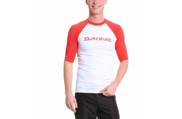 Image of Heavy Duty Short Sleeve Rashgaurd - Mens -Red-X-Large