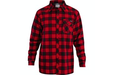 Image of Dakine Oakridge Flannel Shirt - Men's-Red Plaid-Small