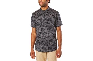 Image of Dakine Poipu S-S Woven, BLACK STENCIL PALM, M, 10001175-LKSTLM-M