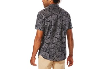 Image of Dakine Poipu S-S Woven, BLACK STENCIL PALM, M, 10001175-LKSTLM-M