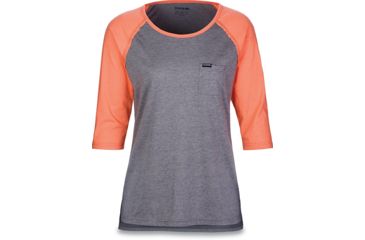 Image of Dakine Rikki 3-4 Baseball Tee, WATERMELON, XL, 10001628-TEMELO-XL