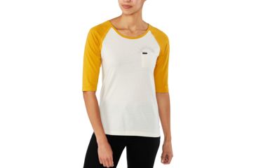Image of Dakine Rikki 3/4 Baseball Tee - Womens, Mineral Yellow, Extra Large, 10001628-MY-91M-XL