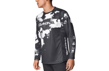 Image of Dakine Thrillium Long Sleeve Jersey, Black / White, Small, 10002233-BLACK/WHIT-S
