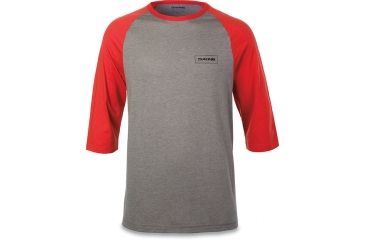 Image of Dakine Walker 3-4 Baseball Tee, INDIE RED, M, 10001612-IIEE-M