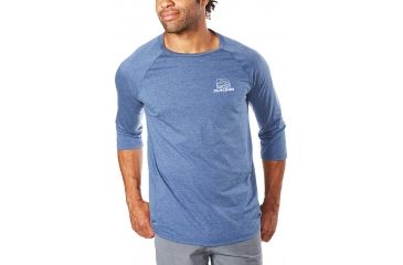 Image of Dakine Well Rounded 3-4 Raglan Tech T, HEATHER NAVY, M, 10001866-ETEV-M