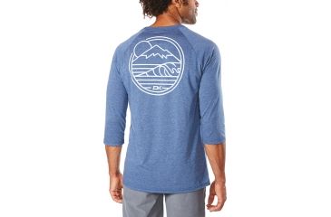 Image of Dakine Well Rounded 3-4 Raglan Tech T, HEATHER NAVY, M, 10001866-ETEV-M