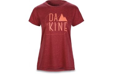 Image of Dakine WomenS Da Mtn S-S Tech T, HEATHER BURGUNDY, XS, 10001872-ETE-XS
