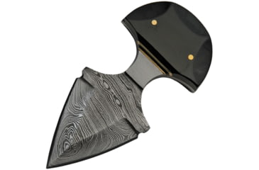 Image of Damascus Black Widow Push Dagger Knife, Double edge Damascus steel dagger blade, Horn handle, DM-1248