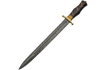 Image of Damascus Braided Wood Sword, 15.25 unsharpened Damascus steel blade, Braided olive and walnut wood handle, DM-5019