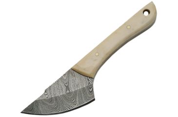 Image of Damascus Caping Knife Fixed Blade Knife, 2.25in, Damascus Steel, Standard Edge, Natural, Bone Handle DM1127BO