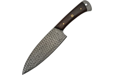 Image of Damascus Chefs Knife Damascus, 6 Damascus steel blade, Brown wood handle, DM-1266