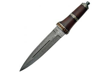 Image of Damascus Dirk Wood Handle Knife DM1077