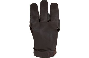 Image of Damascus Protective Gear DWC Archery Shooting Glove, Three Finger Design Fits Either Hand, Velcro Strap, Small, Brown, Brown, Small DWCSM
